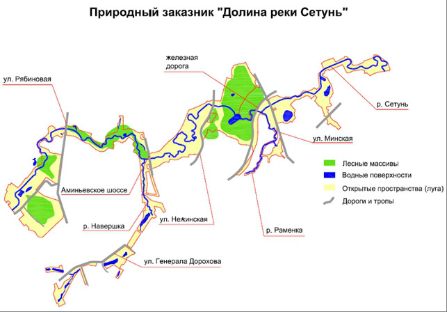 Схема речной системы москвы реки